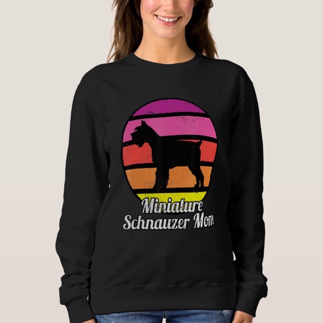 Miniature Schnauzer Mamma I Retro Mini Schnauzer T Shirt (Framsida)