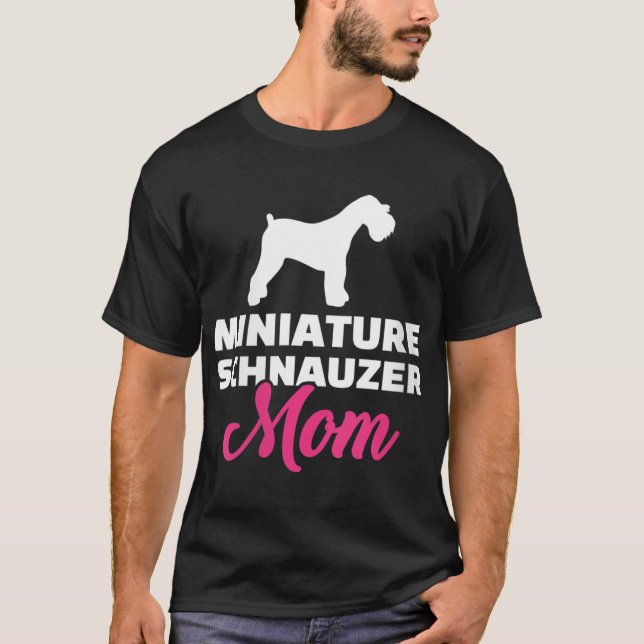 Miniature Schnauzer mamma T Shirt (Framsida)