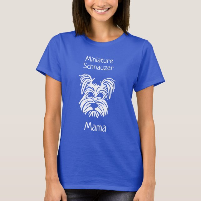 Miniature Schnauzer Mamma T-Shirt (Framsida)