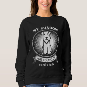 Miniature Schnauzer Min hund är min skugga T Shirt