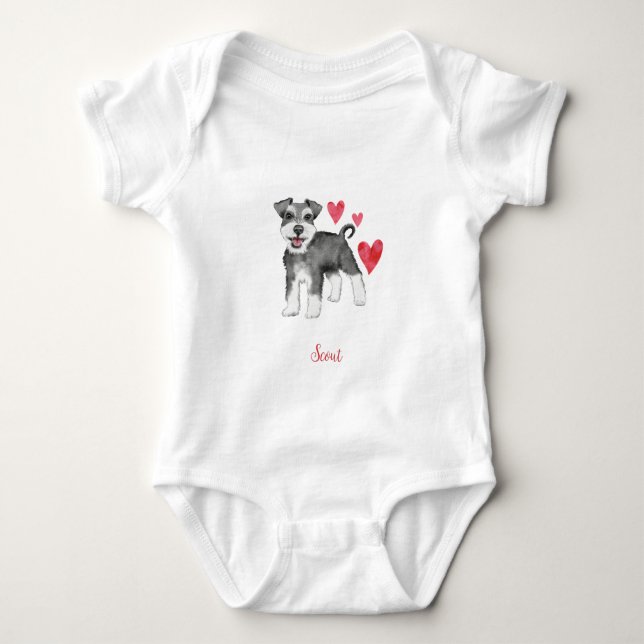 Miniature Schnauzer Mini Schnauzer T Shirt (Framsida)