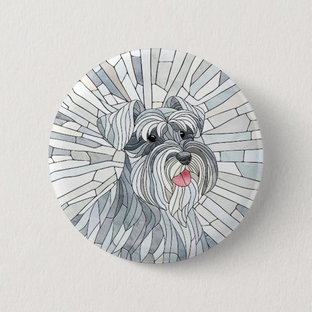 Miniature Schnauzer Mosaic art Knapp (Framsida)