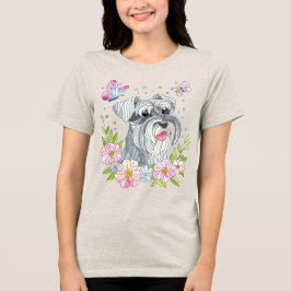 Miniature Schnauzer Mosaic art T Shirt