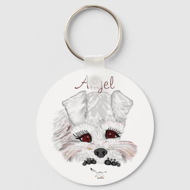Miniature Schnauzer Nyckelring (Framsida)