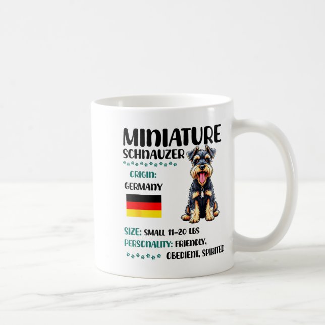 Miniature Schnauzer Origin Funny Mini Schnauzer Lo Kaffemugg (Höger)