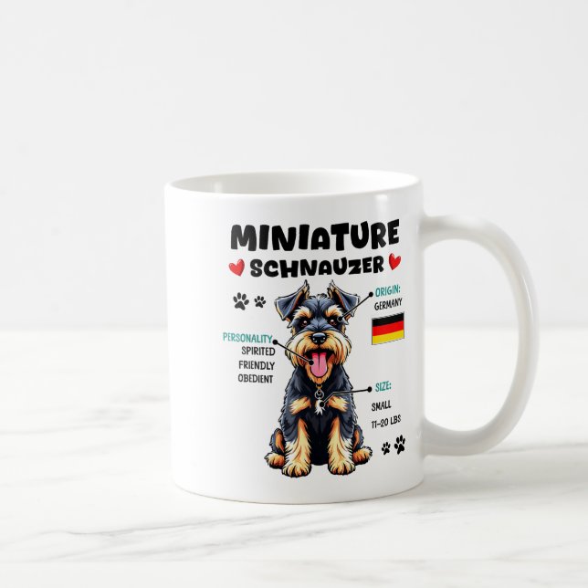 Miniature Schnauzer Owner Funny Mini Schnauzer Lov Kaffemugg (Höger)