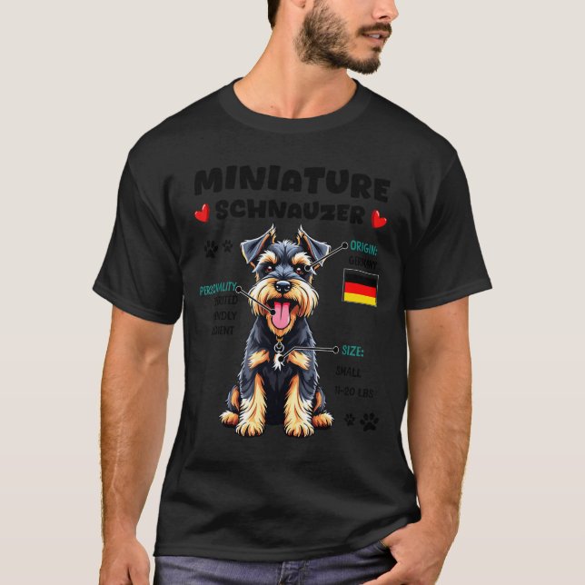 Miniature Schnauzer Owner Funny Mini Schnauzer Lov T Shirt (Framsida)
