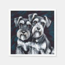 Miniature Schnauzer Pals Pappersservett
