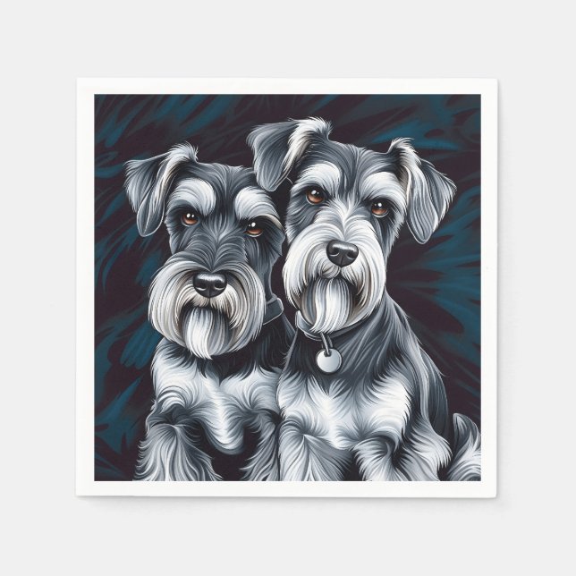Miniature Schnauzer Pals Pappersservett (Framsidan)