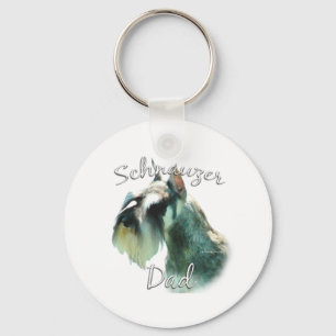 Miniature Schnauzer Pappa 2 Nyckelring