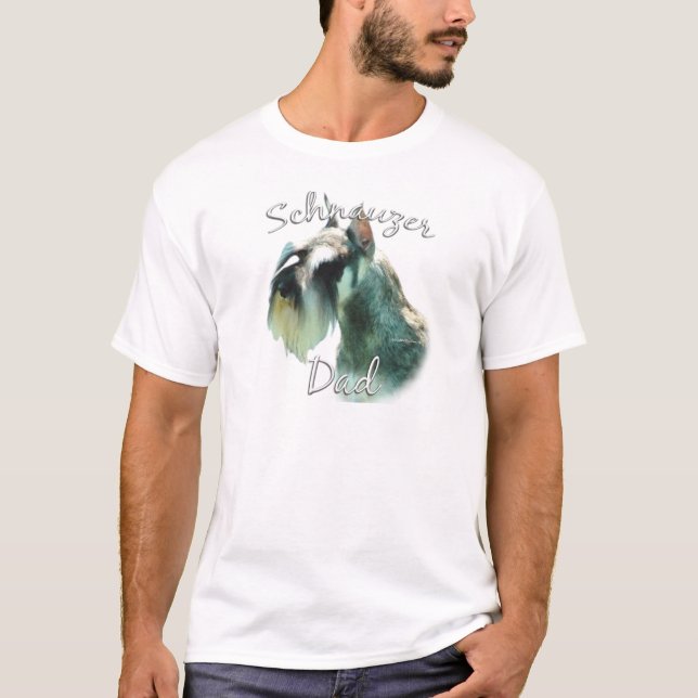 Miniature Schnauzer Pappa 2 T Shirt (Framsida)