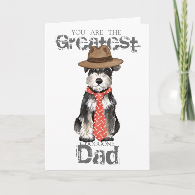 Miniature Schnauzer Pappa Kort (Framsida)