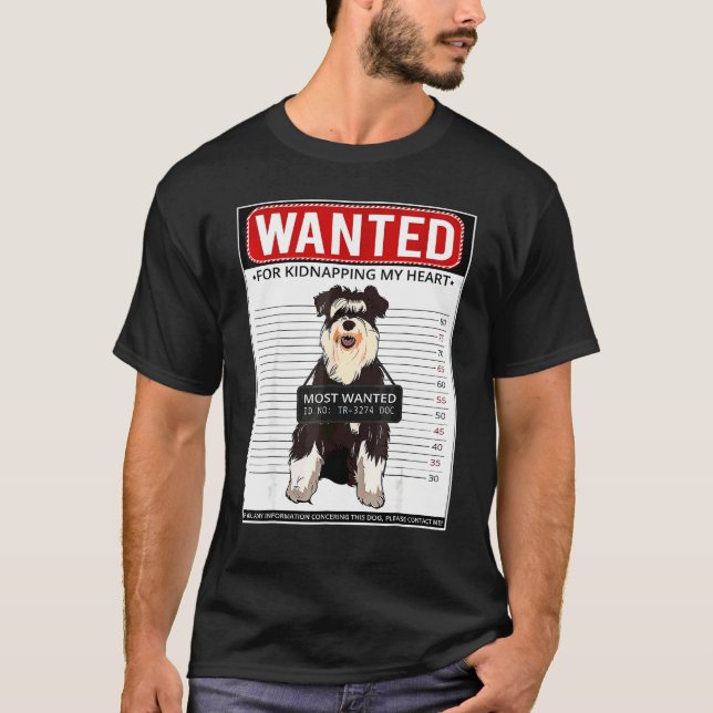 Miniature Schnauzer Pappa Mamma   T Shirt (Framsida)