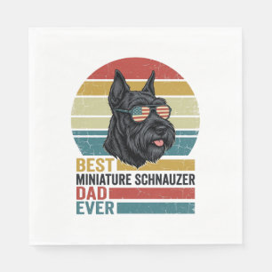 Miniature Schnauzer Pappa Vintage Patriotisk Tröja Pappersservett