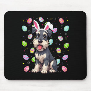 Miniature Schnauzer Påskägg Hunt Bunny Ear Musmatta