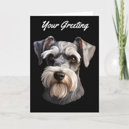 Miniature Schnauzer Personlig Greeting Card Kort