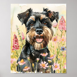 Miniature Schnauzer Poster - Rolig hund Art Print