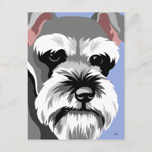 Miniature Schnauzer Postkort Vykort