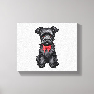 Miniature Schnauzer puppy Canvastryck