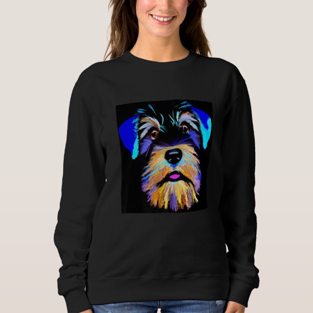 Miniature schnauzer puppy cute pup doggy schnauzer t shirt (Framsida)