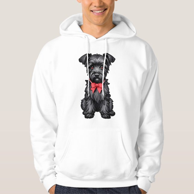 Miniature Schnauzer puppy Hoodie (Framsida)