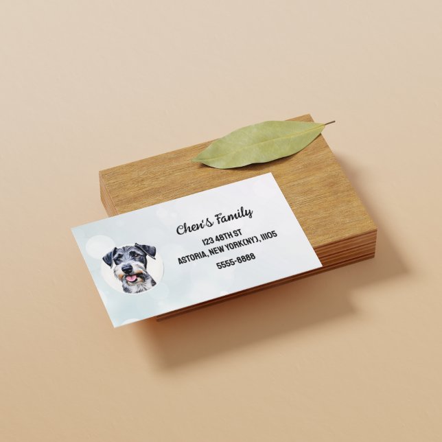 Miniature Schnauzer Return Address Label Adressetikett (Skapare uppladdad)