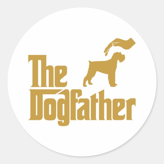 Miniature Schnauzer Runt Klistermärke (Framsida)