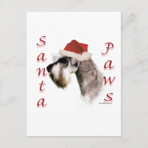 Miniature Schnauzer Santa Tassar Helg Vykort