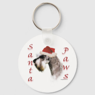Miniature Schnauzer Santa Tassar Nyckelring