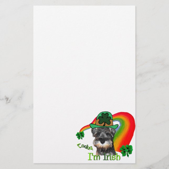 Miniature Schnauzer St Patricks Brevpapper (Framsida)