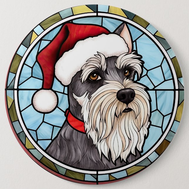 Miniature Schnauzer Stached Glass jul Knapp (Framsida)