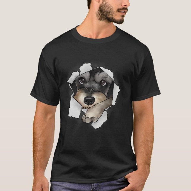 Miniature Schnauzer T Shirt (Framsida)
