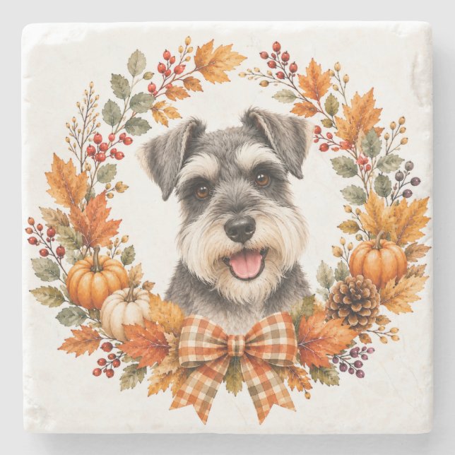Miniature Schnauzer-underlägg Stenunderlägg (Framsidan)