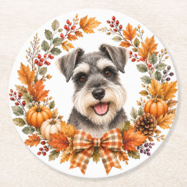 Miniature Schnauzer-underlägg Underlägg Papper Rund