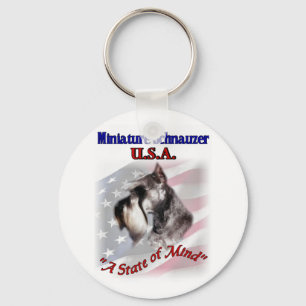 Miniature Schnauzer USA Nyckelring