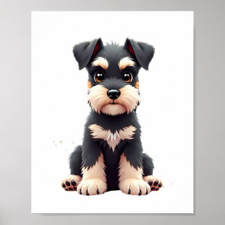 Miniature Schnauzer-valp (2) Poster