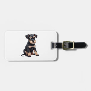 Miniature Schnauzer Valp (3) Bagagebricka