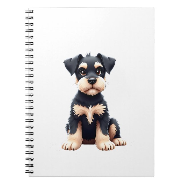Miniature Schnauzer-valp  (4) Anteckningsbok (Framsidan)