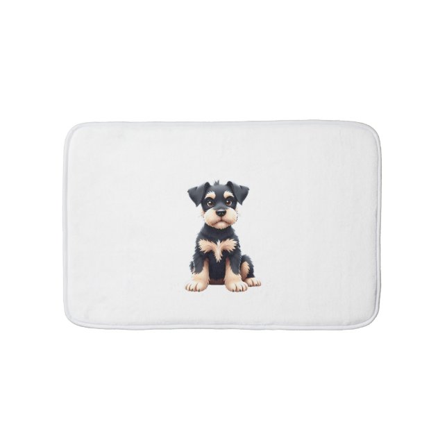 Miniature Schnauzer Valp  (4) Badrumsmatta (Framsidan)