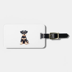 Miniature Schnauzer-valp (4) Bagagebricka