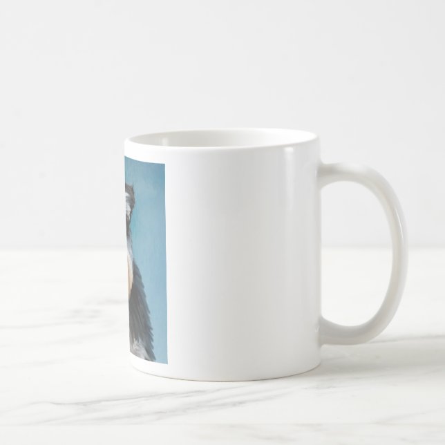 Miniature Schnauzer Vattenfärgskonst Kaffemugg (Höger)