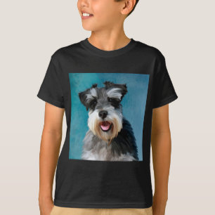 Miniature Schnauzer Vattenfärgskonst målning Tröja