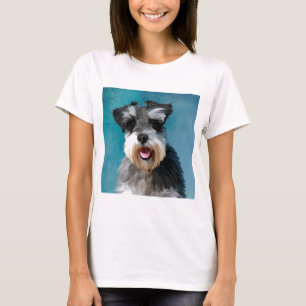 Miniature Schnauzer Vattenfärgskonst målning Tröja