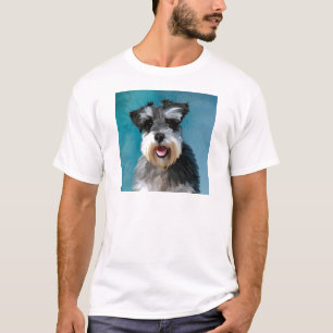 Miniature Schnauzer Vattenfärgskonst T Shirt