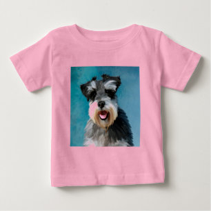 Miniature Schnauzer Vattenfärgskonst Tee