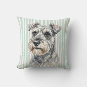 Miniature Schnauzer Watercolor Kuddvar Pillow Kudde