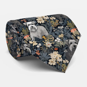 Miniature Schnauzers in a William Morris Garden Slips