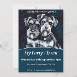 Miniature Schnauzers Party / event Inbjudningar
