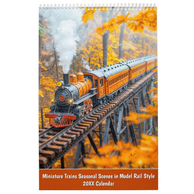 Miniature Trains 2026 Calendar – Seasonal Scenes i Kalender (Omslag)