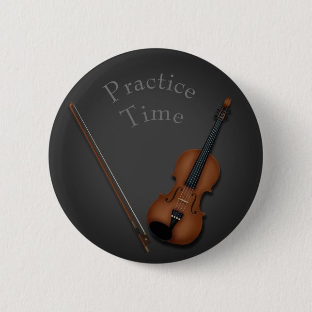 Miniature Violin & Bow Inside Personlig Knapp (Framsida)